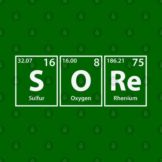 Sore (S-O-Re) Periodic Elements Spelling by cerebrands