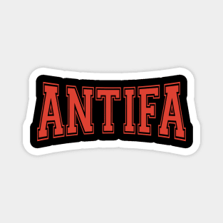 Antifa - Anti-Fascist & Anti-Nationalist Red Text Design Magnet