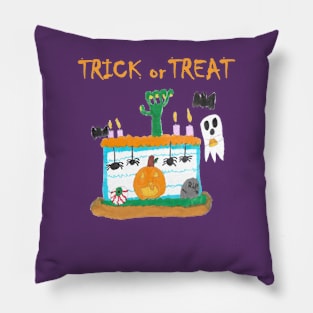 Trick or Treat Drawing Design Pillow