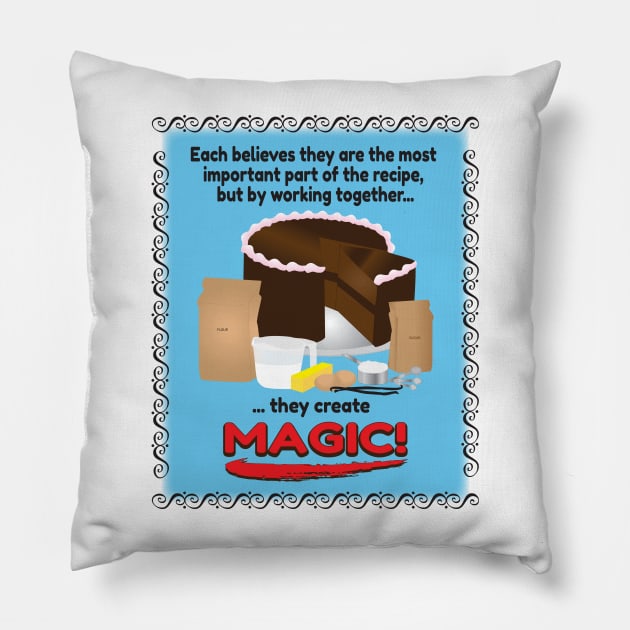 Ingredients Together Make Magic Pillow by KEWDesign