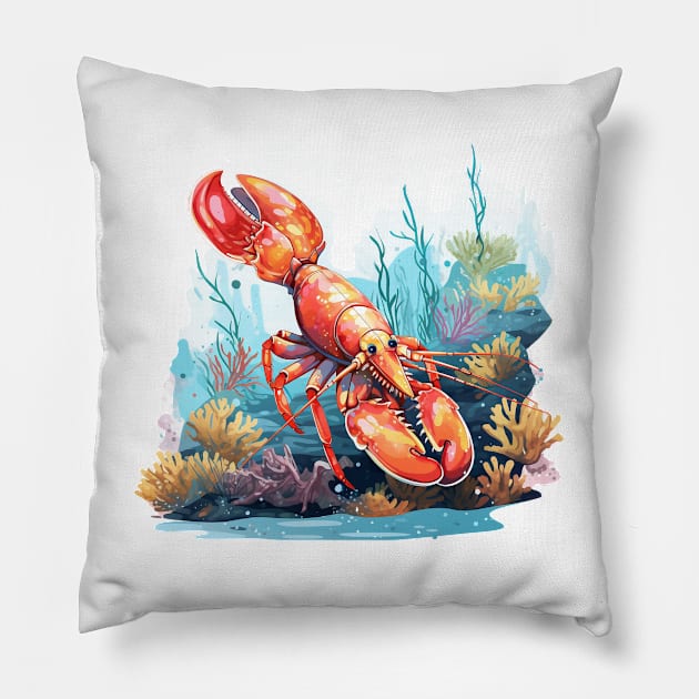 Red Lobster Pillow by zooleisurelife