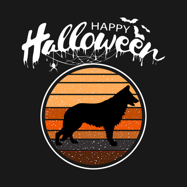 Funny Happy Halloween Beautiful German Shepherd Men Women by mlleradrian