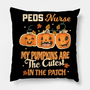 Pediatric Nurse Pumpkins Funny Halloween Pillow