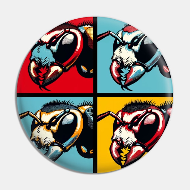 Pop Messor Barbarus Art - Cool Insect Pin by PawPopArt