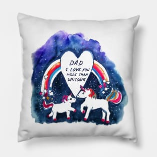 Unicorns Father's Day Pillow