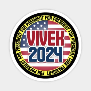 Vivek for President 2024 Ramaswamy Republican Candidate Yellow Border Super Cool Magnet