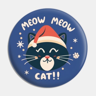 meow meow santa cat Pin