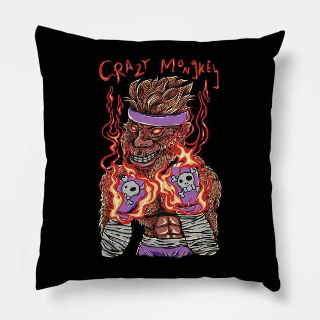 Crazy Fighter Pillow by Happyme