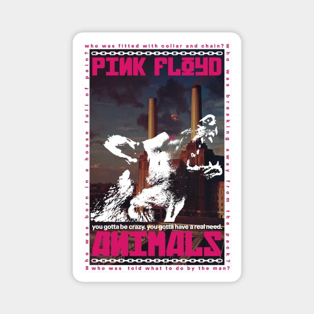 PINK FLOYD ANIMALS Magnet by BBurn_Art