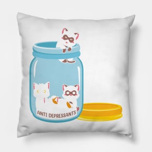 Cat Antidepressant Mental Health Kitten Doctor Pet Owner Pillow