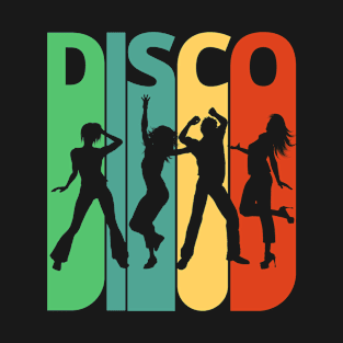 Disco Dancing Silhouette, retro design. T-Shirt