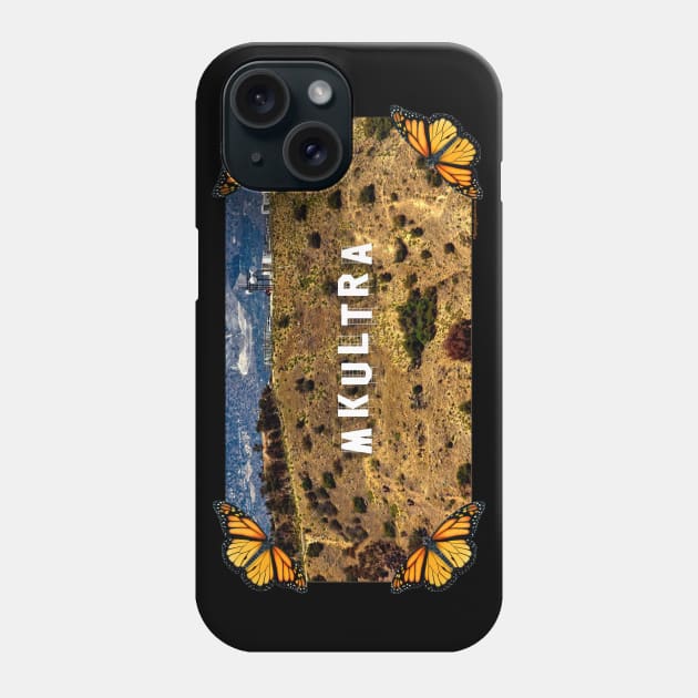 MKULTRA - Hollywood Sign - Monarch Butterflies Phone Case by RainingSpiders