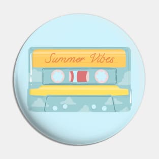 Summer Vibes Cassette Tape Pin