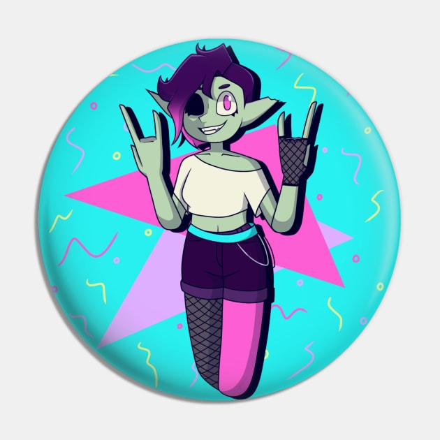 Alt Zombie Girl - Background Pin by WhiteRabbitWeirdo