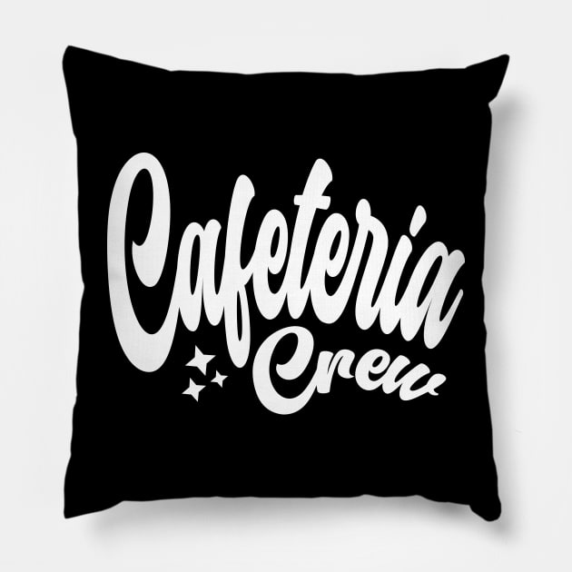 Cafeteria Worker School Lunch Lady Typography Pillow by JaussZ