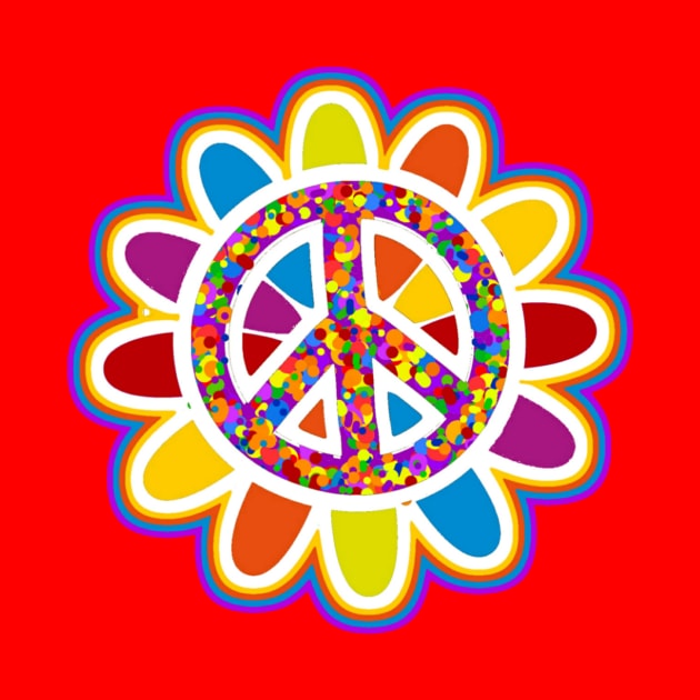 Flower Power Peace Sign by AlondraHanley