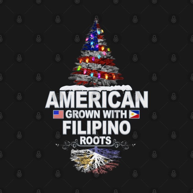 Christmas Tree  American Grown With Filipino Roots - Gift for Filipino From Philippines by Country Flags