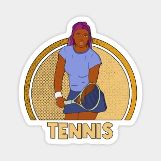 Woman Tennis Magnet