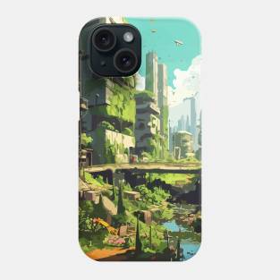 Abandoned Old City Anime Art Style Phone Case