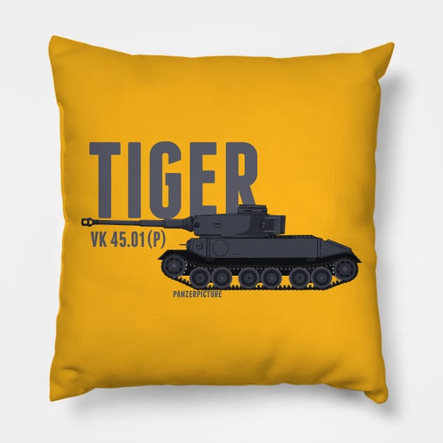 Tiger P Pillow by Panzerpicture