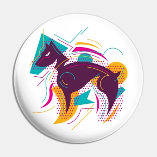 abstract dog Pin