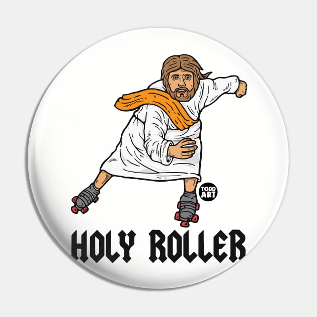 holy roller jesus Pin by toddgoldmanart