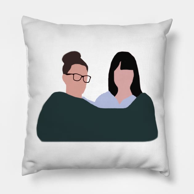 Elena & Carmen (one day at a time) Pillow by AlexStarton