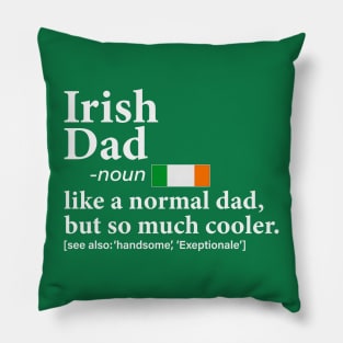 Mens Irish Dad Definition Shirt Fathers Day Gift Flag Pillow