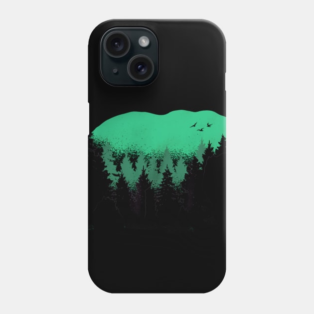 Bear Camping, Nature and Hiking with Forest Phone Case by Jipan