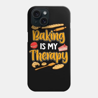 Baking Is My Therapy Baker Bakery Phone Case