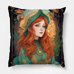 Green Witch Pillow