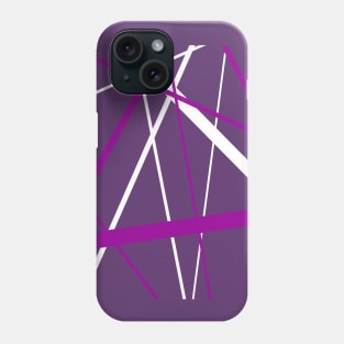 Criss Cross Purple and White Lines Phone Case