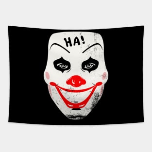 Ha Ha Ha Clown Mask Tapestry