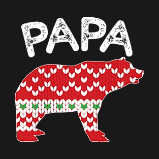 Papa Bear Matching Christmas Family T-Shirt