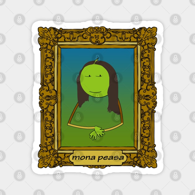 Framed Mona Peasa Magnet by shackledlettuce