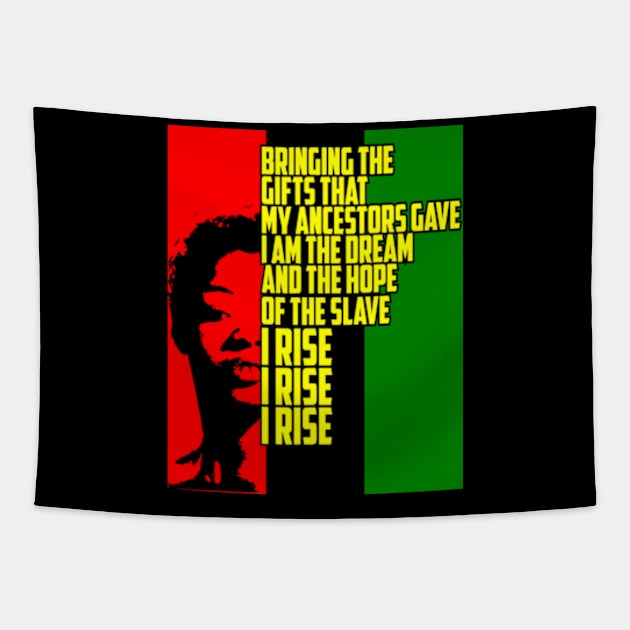 I Rise poem by Maya Angelou Tapestry by Geoji 