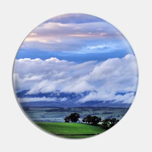 Low cloud drifts over the mountains of the Trossachs, Scotland Pin