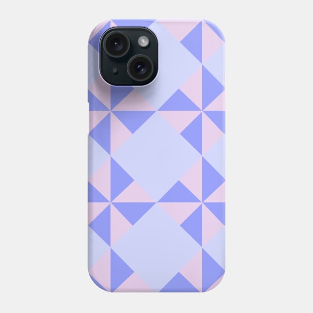 Periwinkle Right and Left Patchwork Pattern Phone Case by Nuletto