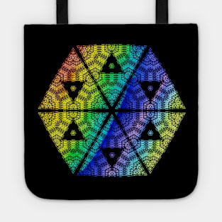 Hex triangle rainbow Tote