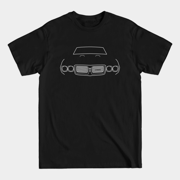 1969 vintage Pontiac Firebird outline graphic (white) - Classic Car - T-Shirt