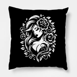 gothic woman Pillow