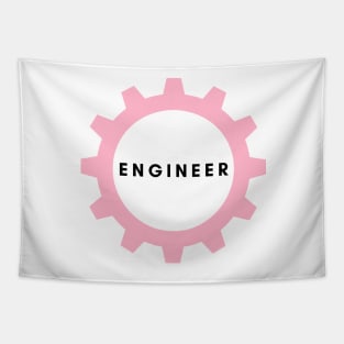 Pink Engineer Gear Tapestry