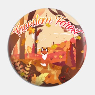 Freedom Forest Fox Pin