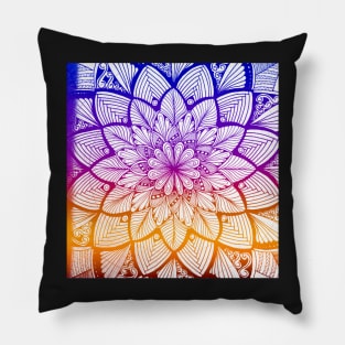 Rainbow Sunflower Pillow