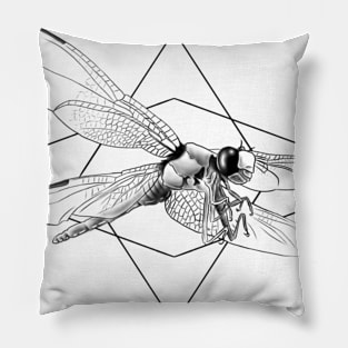 Geometric Dragonfly Pillow