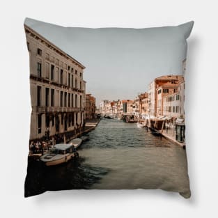 Venice Italy Canal and Architecture Photography Pillow