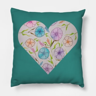 Handpainted floral art Pillow