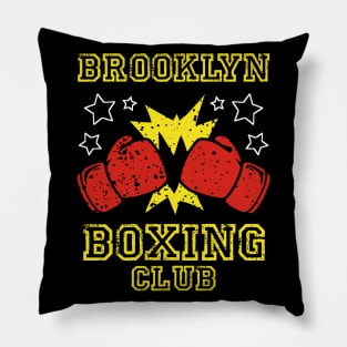 brooklyn boxing club, vintage style boxing gloves design for boxers and boxing fans Pillow