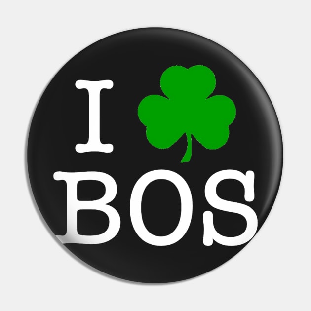 I Clover Boston (White Lettering) Pin by KyleHarlow