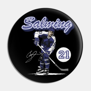 Borje Salming Toronto Retro Script Pin